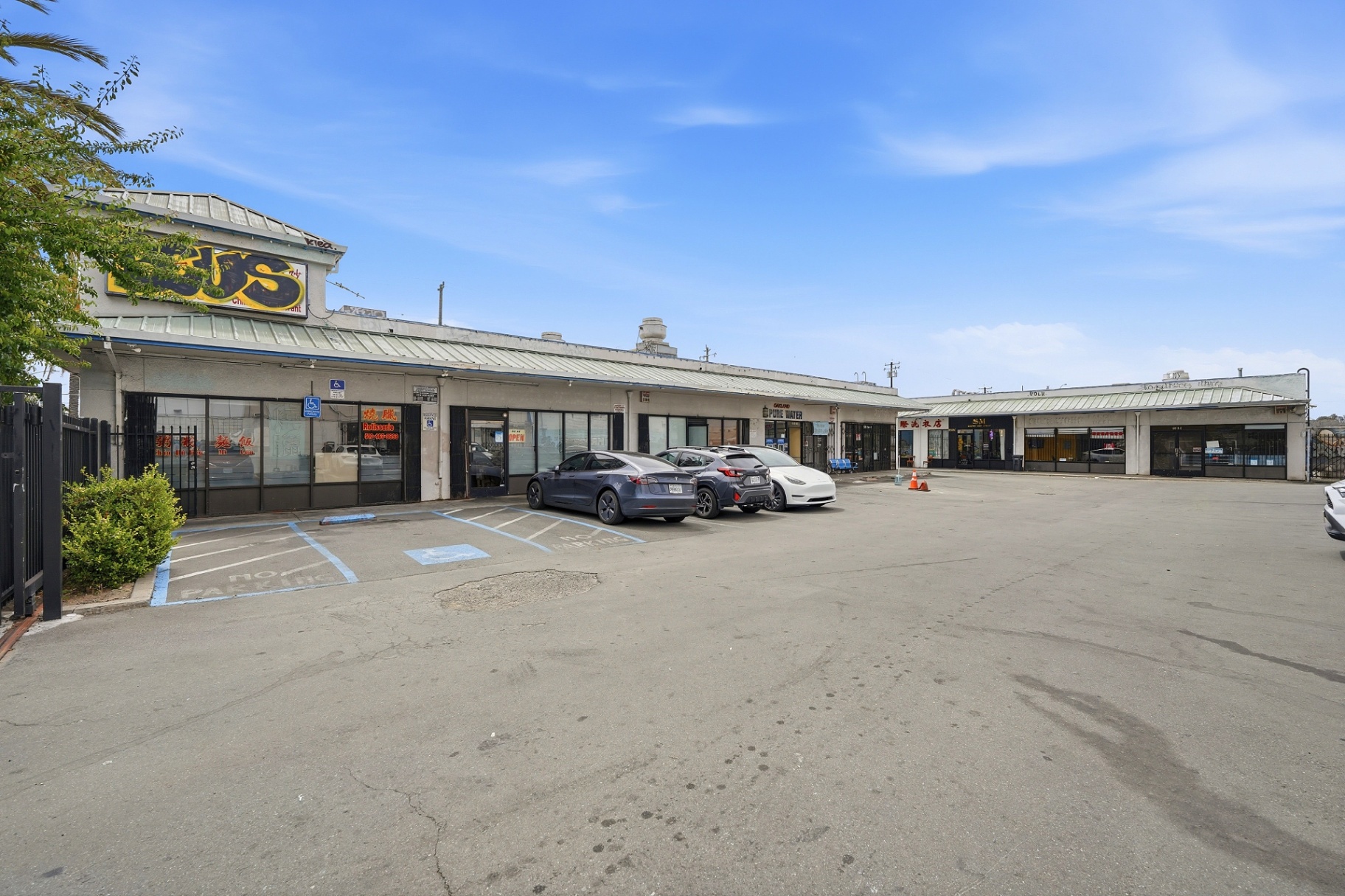 Tenant storefronts — courtyard view
